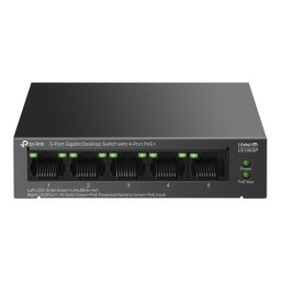 Switch TP-Link LS105GP LiteWave, 5 porturi Gigabit, 4 PoE+, Unmanaged