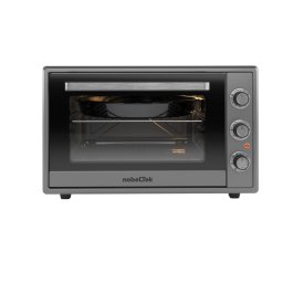 Cuptor electric 60L, 2000W, grill, timer, termostat, sticla dubla, ventilator, iluminare, Inox
