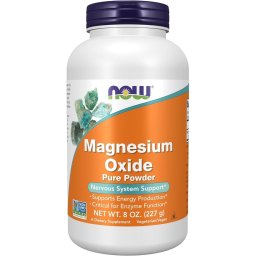 Oxid de Magneziu Pudra pentru Constipatie si Tranzit Intestinal - NOW Foods - 227 grame