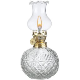 Lampa Pufo TinyGlass din sticla pentru ulei cu fitil, 17 cm- Decor Vintage si Iluminare Ambientala