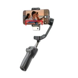 Stabilizator Telefon iSEN CM8 AI Version, Gimbal 3 Axe, Negru, Modul AI Tracking, Lumina Fill Light, Bluetooth, 2600mAh, Tripod, Telecomanda
