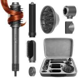 Uscator de Par iHunt Femme 7 in 1 Dryer HD4 PRO, Gri, 1300W, 600 Milioane Ioni Negativi, 110.000 rpm, 8 Programe, Accesorii de Coafare Incluse