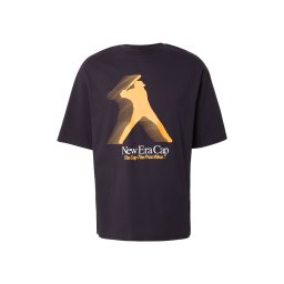 NEW ERA Tricou 'NE PLAYER' bleumarin / portocaliu / alb