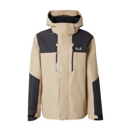 JACK WOLFSKIN Geacă outdoor 'JASPER' maro deschis / negru