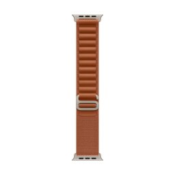 Apple Watch 49mm Terra Cotta Alpine Loop - Large - Natural Titanium Finish