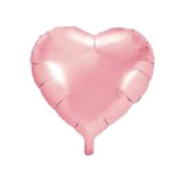 Balon folie inima roz deschis 45cm