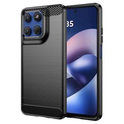 Husa Husa pentru Motorola Moto G37 / G37 Power / G47 / G57 Power / G67 Power - Techsuit Carbon Silicone - Black