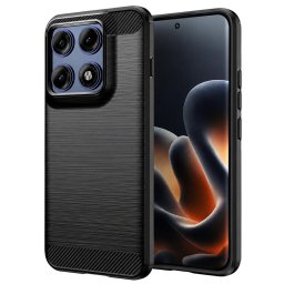Husa Husa pentru Motorola Edge 70 Pro - Techsuit Carbon Silicone - Black