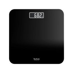 Cantar Cântar de baie Tefal Premiss PP1800V0, 160 kg, gradații la 100 g, 30 x 30 cm, sticlă, baterii incluse, negru