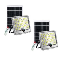 Set 2 Proiectoare Solare LED 600W Innova Smart Home Hall, IP67, Panouri Solare 35x35 cm si Telecomenzi