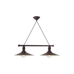 Brilagi - Lustră suspendată pe cablu FORGE 2xE27/60W/230V maro