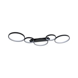 Brilagi - Plafonieră LED ECHO, 60 W, 230 V, 4000 K, 45 x 110 cm, neagră