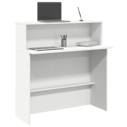 Birou de Receptie PAL Alb 100x50x103 cm cu Tejghea