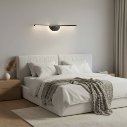 Aplica LED decorativa BARAM 60 cm, 21W, 3 temperaturi, negru
