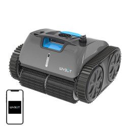 Robot de Curatat Piscina Wybot C1 Max fara Fir Acumulator 7800mAh Autonomie Maxim 3.5 Ore Putere 65W IPX8 Gri