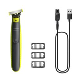 Aparat de Ras pentru Barba si Par Corporal Philips OneBlade 360 QP2724/23 Lama 360 Autonomie 45 Minute Verde