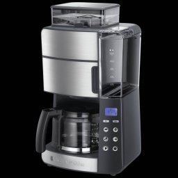 Cafetiera Russel Hobbs Grind & Brew 25610-56 Rezervor Apa 1.25L Rasnita Incorporata Recipient Boabe Cafea 250G 1000W Inox/Negru