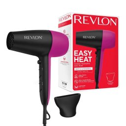 Uscator de Par Revlon Easy Heat RVDR5347E Tehnologie Ionica cu Turmalina 3 Trepte de Temperatura 2 Viteze Concentrator de Aer Inclus 2000W Negru/Roz
