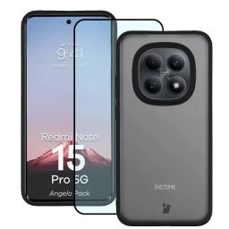 Husa BizonMobile Bizon Angelo Folie Sticla Securizata Bizon Glass Edge Xiaomi Redmi Note 15 Pro 5G Negru