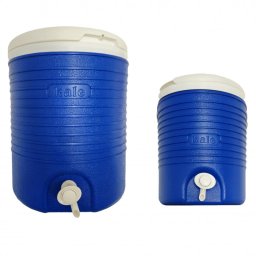 Set dozatori termos cu robinet pentru apa Kale Termos 77757, 15+6 L, izolatie poluteran, Albastru/Alb