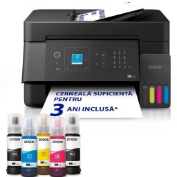 Multifunctional EPSON EcoTank L5390 C11CL59403, InkJet CISS, Color, Format A4, Wi-Fi, Fax, Negru