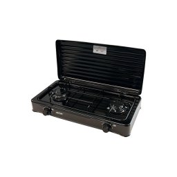 Plita Plita pe Gaz 2 Arzatoare 30 cm Negru, Aprindere Electrica, Sistem Siguranta Gaz