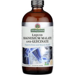 Magneziu Lichid Malat si Bisglicinat pentru Energie, Muschi si Sistemul Nervos - Nature's Answer - 480 ml