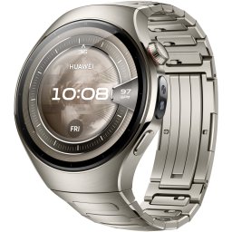 Ceas Smartwatch Huawei Watch 5, 46mm, Bluetooth, Aerospace-Grade Titanium Case with Titanium Strap