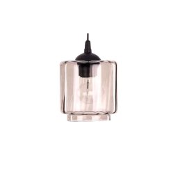 Piesă de sticlă de schimb pentru candelabru POBO E27, diametru 15 cm, bej fumuriu