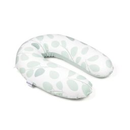Perna mare pentru gravide si bebelusi 3 in 1 bumbac organic Doomoo Buddy Leaves Aqua Green