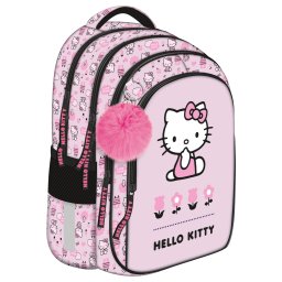 Ghiozdan Scolar Copii, BP58 Hello Kitty Pink, 4 Compartimente, Ergonomic, 22L, 40x28x18cm