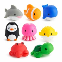 Munchkin set jucarii de baie, 8 buc., ocean, 10l+