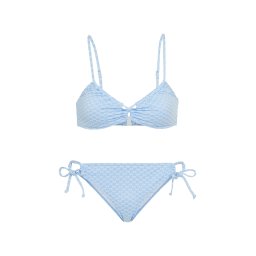 LSCN by LASCANA Costum de baie două piese albastru deschis / alb murdar