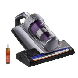 Aspirator anti-acarieni Jimmy BX8 Pro, 600 W, 0,5 l, 17 kPa, Pro-Brushroll, Sterilizare prin incalzire la 65 °C, Ultrasunete, UV, Ioni negativi, Filtrare in 6 etape, Gri/Violet