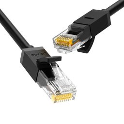 Cablu Retea Ethernet RJ45 CAT6 1 Gbps Pure Cooper 1m Negru