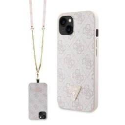 Husa Guess GUHCP14XP4TDSCPP case for iPhone 14 Pro Max 6.7" - pink Crossbody 4G Metal Logo