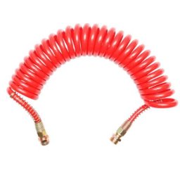 Furtun aer spiralat M22x1.5/M22x1.5, rosu Lungime: 3900 mm, Lungime 1: 4900 mm