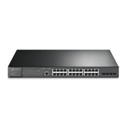 Switch TP-LINK JetStream TL-SG3428MP, 24 porturi, PoE+, Black