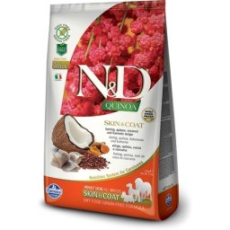 N&D Dog Grain Free Quinoa Skin & Coat Hering Medium & Maxi - Pentru probleme de piele și blană 7 kg