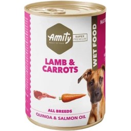 Amity Lamb & Carrots, Quinoa & Salmon Oil conservă pentru câini (24 x 400 g) 9600 g