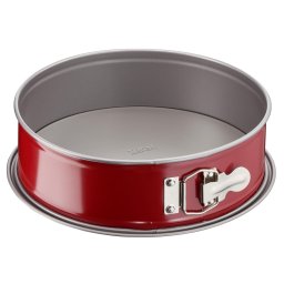 Formă de copt DeliBake J1641474, antiaderentă, rotundă, 27 cm, oțel carbon, roșu