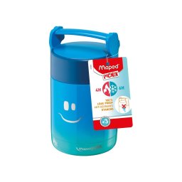 Borcan alimente otel inoxidabil termoizolant Maped Picnik Concept Kids Collection, 350 ml, albastru