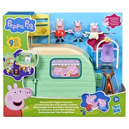 Set de joaca Peppa Pig Caravana celor trei purcelusi cu figurine