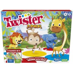 Joc Twister Junior 2 în 1 în limba engleza, 3+ ani, Hasbro