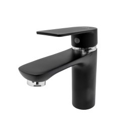 Baterie lavoar neagra Flow monocomanda din zinc, cu cartus ceramic