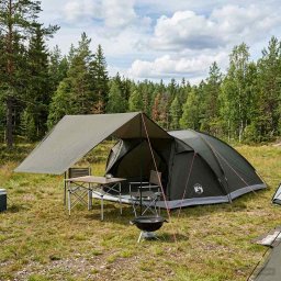 Tent Cabina Verde militar 8 persoane Poliester si otel GartenMobel Dekor