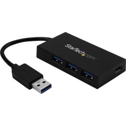 4 Port USB 3.0 Hub - USB Type-A Hub with 1x USB-C & 3x USB-A Ports (SuperSpeed 5Gbps) - USB Bus Powered - USB 3.1 Gen 1 Adapter Hub - Portable/Laptop USB Hub
