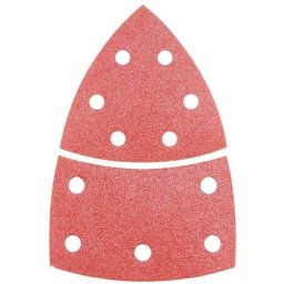 Foaie abrazivă pentru lemn și vopsea, 102 x 62, 93 mm, granulație 120, 11 găuri, 10 buc