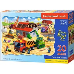 Puzzle House in Construction 20 maxi elementów