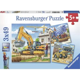 Puzzle 3x49 - Duże maszyny budowlane